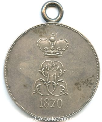 EHRENMEDAILLE FÜR KRIEGSVERDIENST 1870. Silber fein...