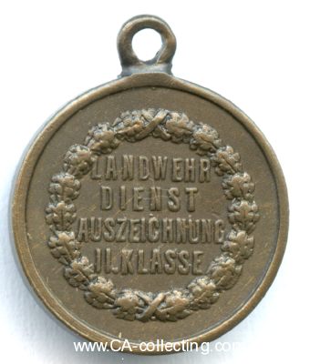 Foto 2 : LANDWEHR-DIENSTAUSZEICHNUNG 2. KLASSE M.1913. Miniatur...