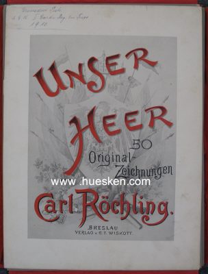 Foto 3 : UNSER HEER - ORIGINAL ZEICHNUNGEN von Carl Röchling,...