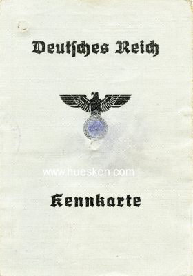 KENNKARTE DEUTSCHES REICH ausgestellt Bielefeld 1942, mit...