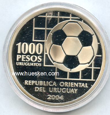 Photo 2 : URUGUAY - 1000 PESOS 2004 JUBILÄUM 100 JAHRE FIFA. 1...