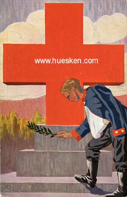 FARB-POSTKARTE des Deutschen Roten Kreuzes.