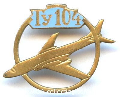 TUPOLEW Tu-104. Sowjetisches Abzeichen 1960er-Jahre....