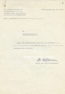 Foto 2 : HOFFMANN, Helmuth von. Oberst i.G. der Luftwaffe,...