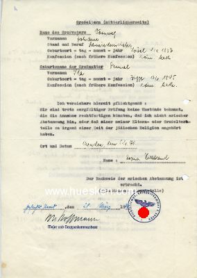 Foto 3 : HOFFMANN, Helmuth von. Oberst i.G. der Luftwaffe,...