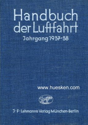 HANDBUCH DER LUFTFAHRT - JAHRGANG 14937-38. Lehmanns...