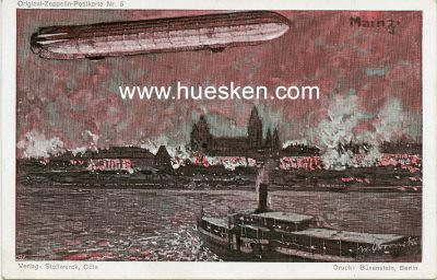 FARB-POSTKARTE 'Original-Zeppelin-Postkarte Nr. 5' mit...