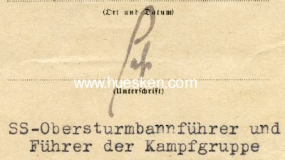 SUHR, Dr. jur. Friedrich. SS-Obersturmbannführer,...
