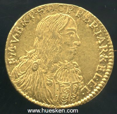 BAYERN. GOLDGULDEN 1675 Kurfürst Ferdinand Maria...