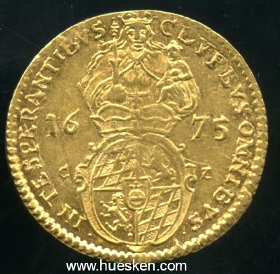 Foto 2 : BAYERN. GOLDGULDEN 1675 Kurfürst Ferdinand Maria...