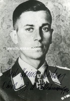 BECKER, Karl-Heinz. Oberst der Luftwaffe, Kommandeur...