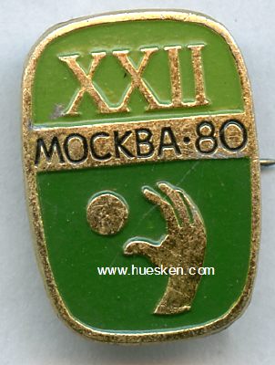 MOSKAU 1980. Besucherabzeichen Handball.