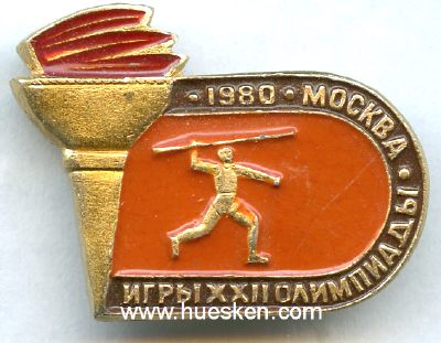 MOSKAU 1980. Besucherabzeichen Leichtathletik -...