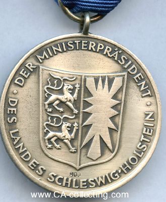 SCHLESWIG-HOLSTEIN. Silberne Medaille für zum...