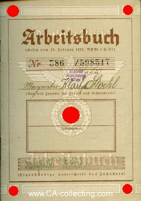 Photo 2 : ARBEITSBUCH DEUTSCHES REICH ausgestellt Wien 1939...
