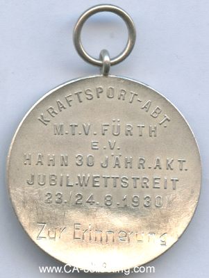 Photo 2 : FÜRTH. Erinnerungsmedaille der Kraftsport-Abteilung...