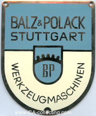 BALZ & POLACK (Werkzeugmaschinen) Stuttgart. Große...