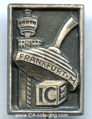 ICE FRANKFURT/MAIN. Abzeichen. Weißmetall. 15x10mm...
