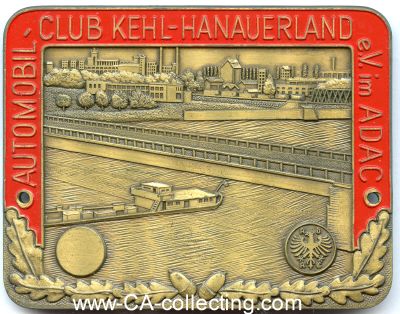 KEHL. Plakette des Automobil-Club Kehl - Hanauerland e.V....