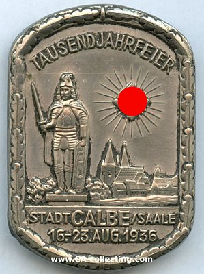 CALBE. Abzeichen zur 1000-Jahrfeier der Stadt Calbe/Saale...