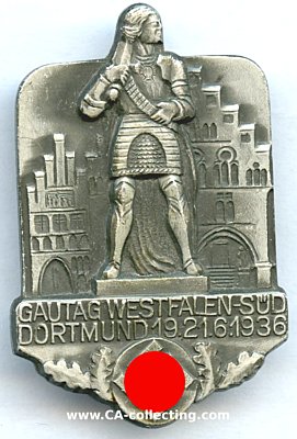 DORTMUND. Abzeichen zum NSDAP Gautag Westfalen-Süd...