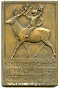 BRONZE PLAQUE FOR THE NEW YEAR 1912