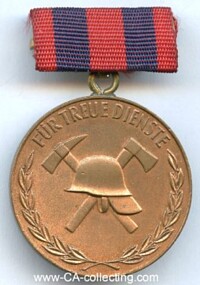 MEDAL FOR 10 YEARS FAITHFUL SERVICE FIRE BRIGADE