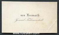 EBERHARD VON HERWARTH VISITING CARD.