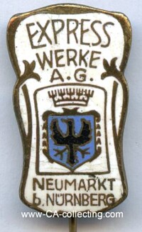 ENAMEL STICKPIN EXPRESS WERKE A.G. NEUMARKT.