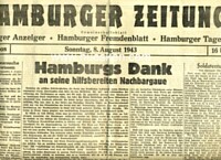 'HAMBURGS DANK AN SEINE HILFSBEREITEN NACHBARGAUE'