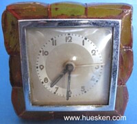 ALARM CLOCK WITH AMBER FRAME