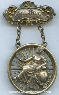 DECORATIV BICYCLE WINNERS MEDAL ABOUT 1900