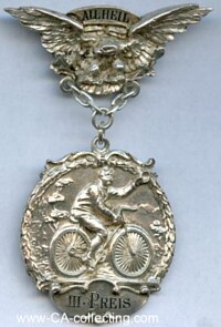 BICYCLE WINNERS MEDAL ABOUT 1900