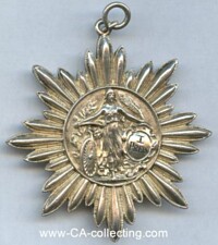 SILVERED BICYCLE WINNERS MEDAL ABOUT 1900