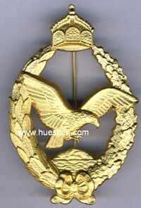 BADGE OF REMEMBRANCE FOR IMPERIAL NAVY FLYER.