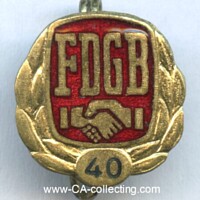 FDGB HONOR STICKPIN FOR 40 YEARS.