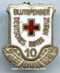 GERMAN RED CROSS BLOOD DONATION BADGE SILVER