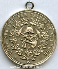 FIRE BRIGADE MEDAL FOR 10 YEARS SERVICE ABOUT 1900