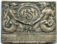 SILVERED SWIMMING PLAQUE