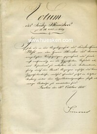 AUTOGRAPHS ROYAL PRUSSIA STATE MINISTERS 1850