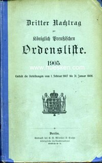 KÖNIGLICH PREUSSISCHE ORDENSLISTE 1907.