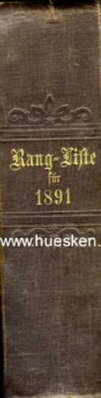 RANG- UND QUARTIER-LISTE 1891