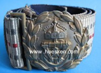 NAVY BROCADE DRESS BELT AND BUCKLE FOR OFFICERS