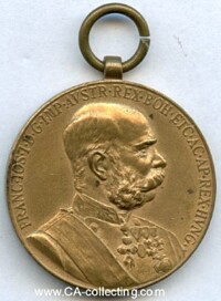 BRONZENE JUBILÄUMS-ERINNERUNGS-MEDAILLE 1898 FÜR MILITÄR- UND GENDARMERIE.