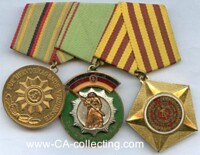 DDR MEDAL BAR WITH 3 AWARDS: