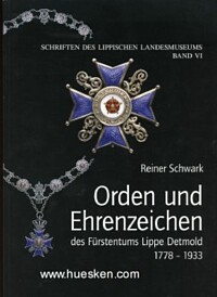 ORDEN UND EHRENZEICHEN DES FÜRSTENTUMS LIPPE DETMOLD 1778-1933.