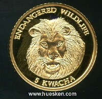 5 KWACHA 2004 ENDANGERED WILDLIFE - LION