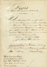AUTOGRAPHS ROYAL PRUSSIA STATE MINISTERS 1859