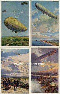 10 x COLORED POSTCARDS 1914-1915