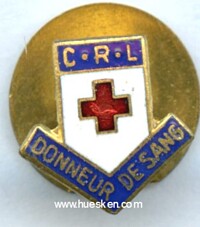 LUXEMBOURG RED CROSS SOCIETY ENAMELLED BADGE.